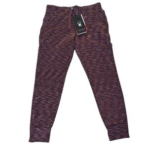 Spyder Active Maroon Purple Joggers with pockets Size Small